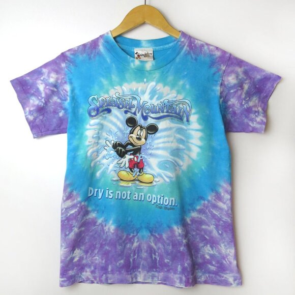 Vintage Walt Disney World Splash Mountain Tie-Dye T-Shirt Size Youth L - Picture 1 of 9